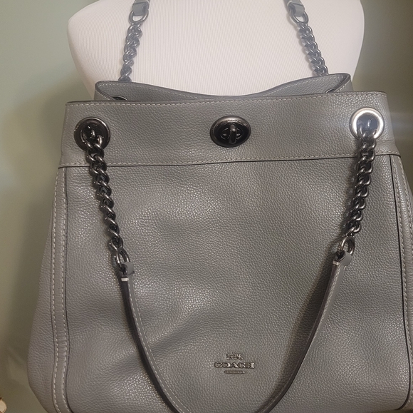 Coach Edie Turnlock Shoulder Handbag - Picture 11 of 12